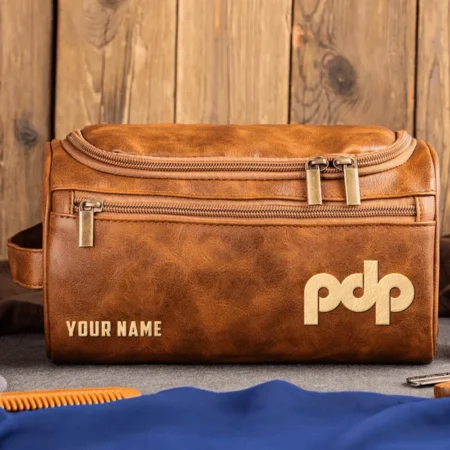 Pacific Drums Drums Exclusive Logo - Personalized Leather Toiletry Bag QTDR210425A1PDP