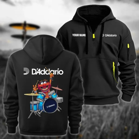 D'Addario Drums Exclusive Logo - Personalized Hoodie Half Zipper QTDR210425A4DAD