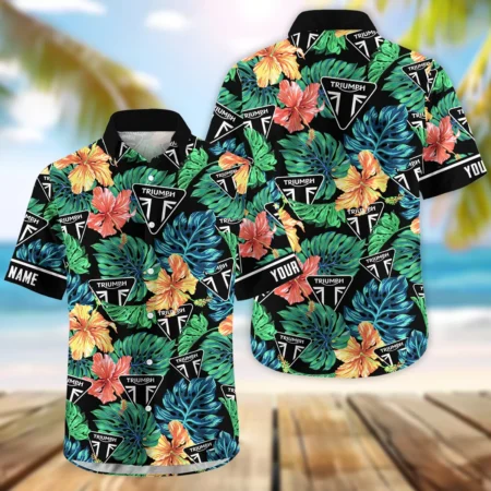 Triumph Motorcycles Exclusive Logo Hawaian Shirt QTVA220425HW04TRI