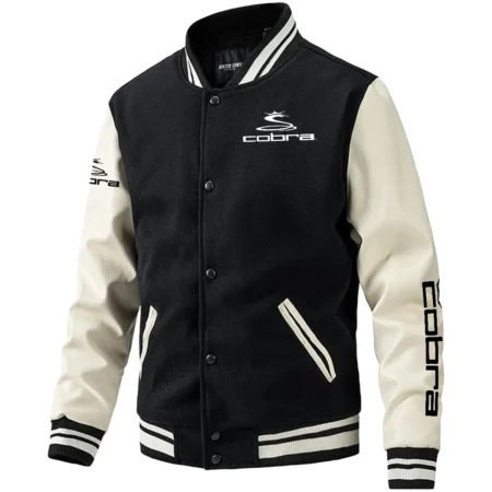 Cobra Golf Exclusive Logo Leather Baseball Jacket Sleeves Golf HOGF300525BB01CB