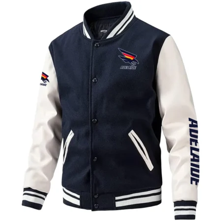 Adelaide Crows AFL Exclusive Logo Leather Baseball Jacket Sleeves HOAFL310525BBJ01ADEL
