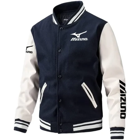 Mizuno Exclusive Logo Leather Baseball Jacket Sleeves Golf HOGF300525BB01MIZ