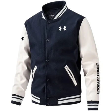 Under Armour Exclusive Logo Leather Baseball Jacket Sleeves Golf HOGF300525BB01UA