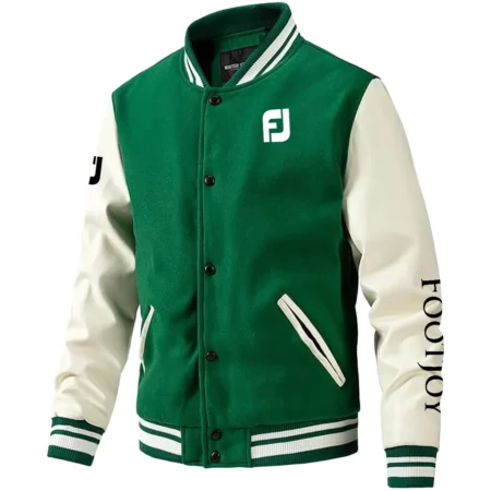 FootJoy Exclusive Logo Leather Baseball Jacket Sleeves Golf HOGF300525BB01FJ