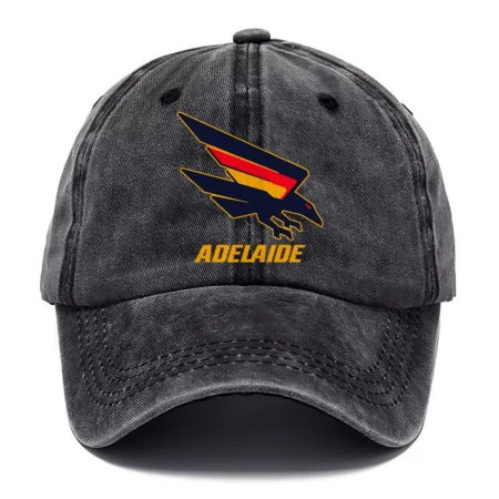 Adelaide Crows AFL Exclusive Logo Washed Cotton Baseball Cap - Printed With Box HOAFL100525BC01ADEL