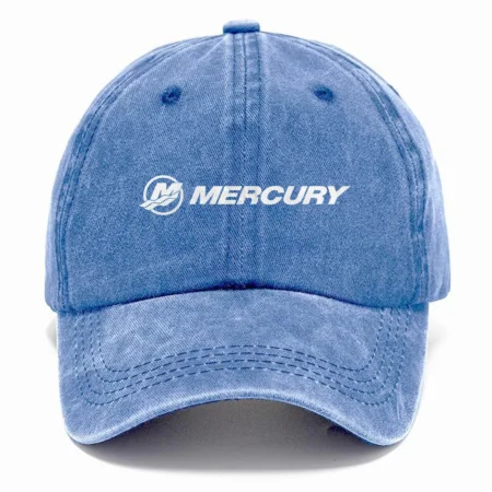 Mercury Marine Fishing AU Exclusive Logo Washed Cotton Baseball Cap - Printed With Box HOFS070525AU1MCM