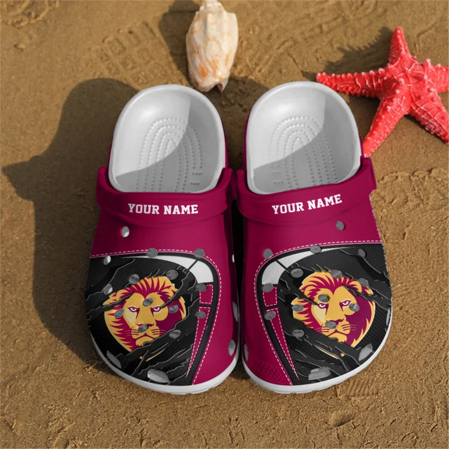 Brisbane Lions Australian Football League Exclusive Logo Crocs HOVA210525AFL07BL - Image 2
