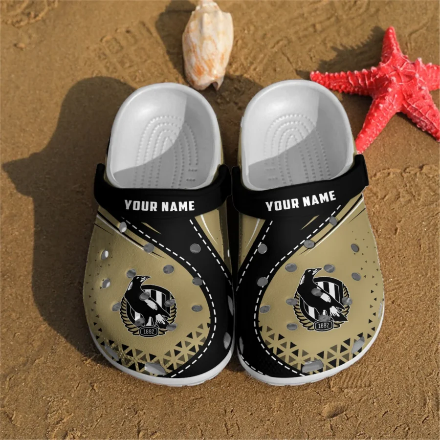 Collingwood Magpies Australian Football League Exclusive Logo Crocs HOVA210525AFL08COLL - Image 2