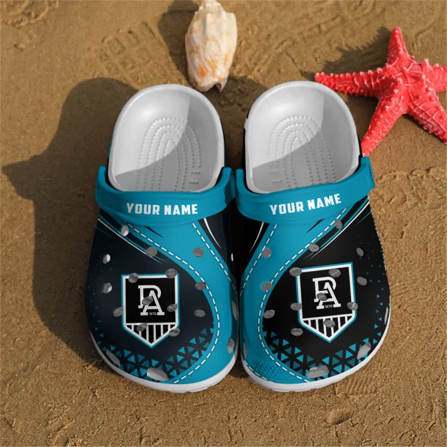 Port Adelaide Power Australian Football League Exclusive Logo Crocs HOVA210525AFL08PORT - Image 2