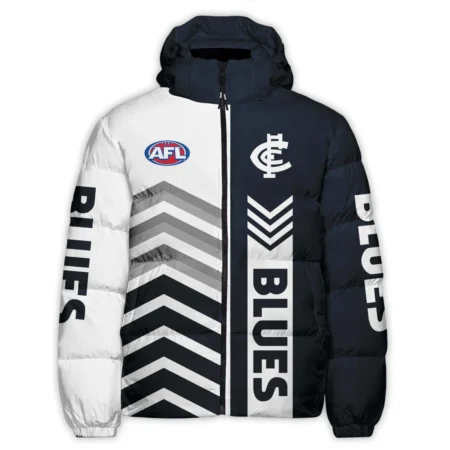 Carlton Blues Australian Football League Exclusive Logo Down & Puffer Jackets All Over Prints HOAFL230525DPJ01CARL