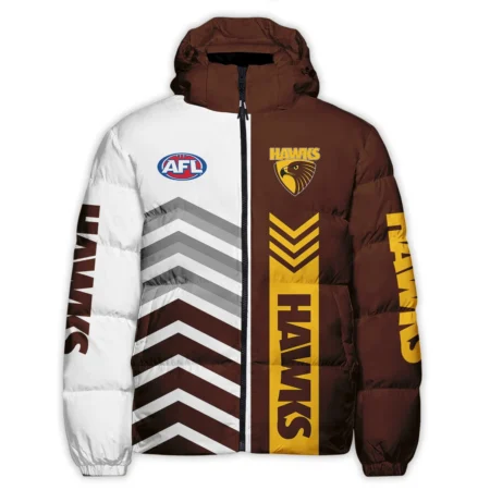 Hawthorn Hawks Australian Football League Exclusive Logo Down & Puffer Jackets All Over Prints HOAFL230525DPJ01HAW