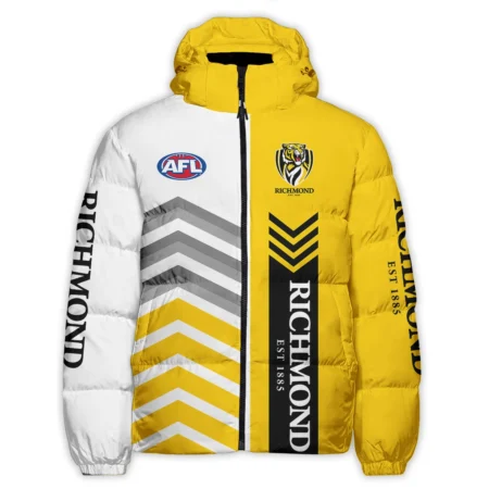 Richmond Tigers Australian Football League Exclusive Logo Down & Puffer Jackets All Over Prints HOAFL230525DPJ01RICH
