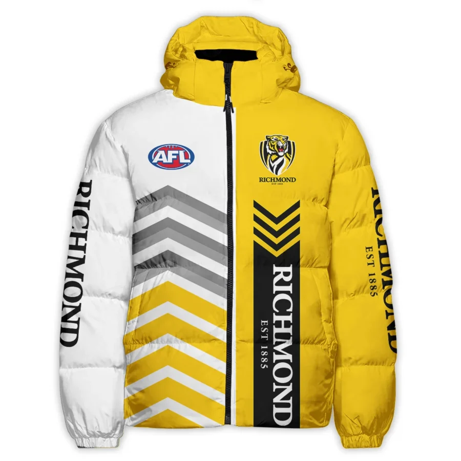 Richmond Tigers Australian Football League Exclusive Logo Down & Puffer Jackets All Over Prints HOAFL230525DPJ01RICH