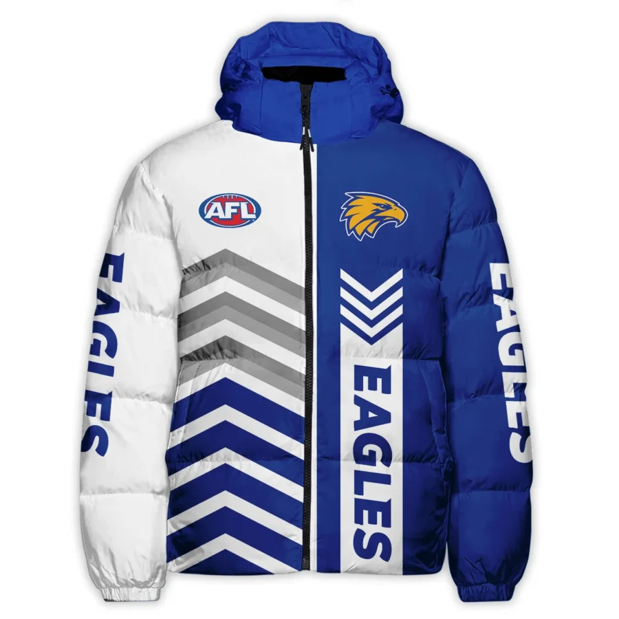 West Coast Eagles Australian Football League Exclusive Logo Down & Puffer Jackets All Over Prints HOAFL230525DPJ01WCE