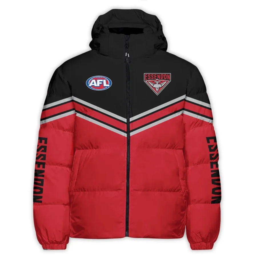 Essendon Bombers Australian Football League Exclusive Logo Down & Puffer Jackets All Over Prints HOAFL240525DPJ01ESS - Image 2