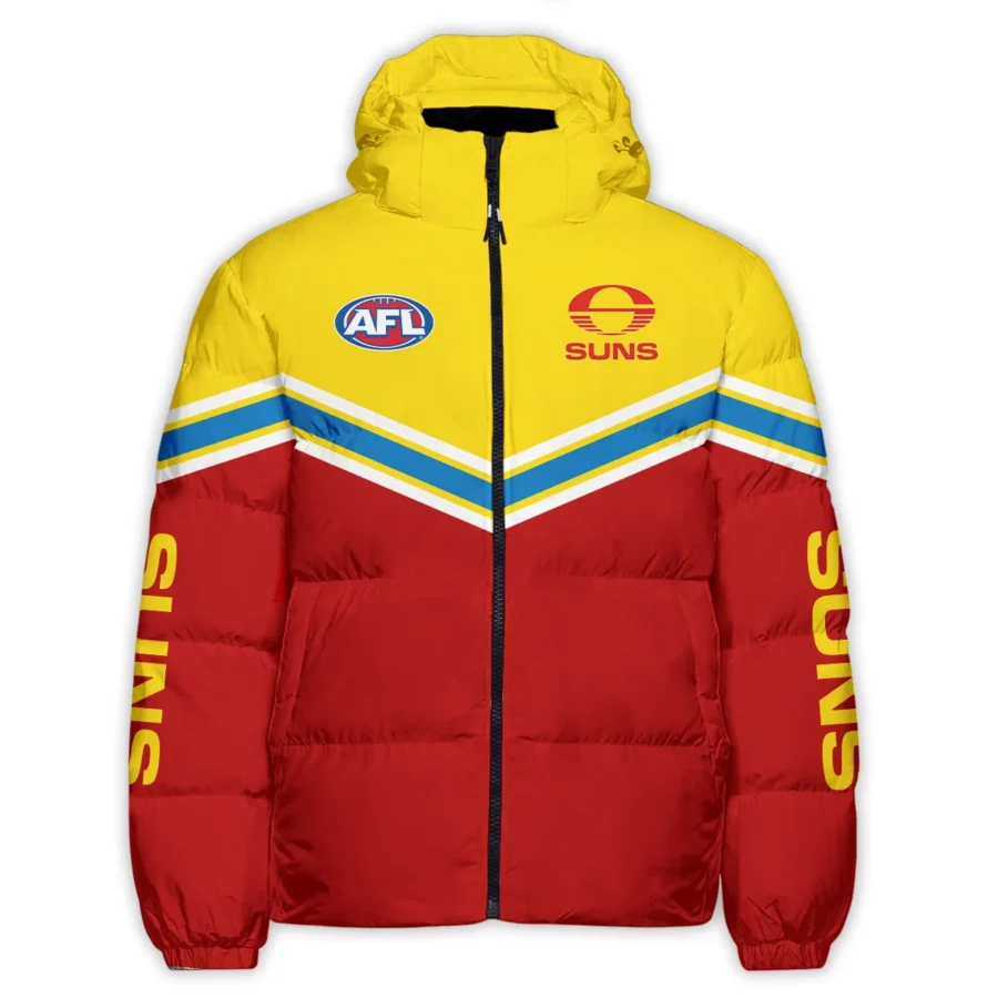 Gold Coast SUNS Australian Football League Exclusive Logo Down & Puffer Jackets All Over Prints HOAFL240525DPJ01GCFC - Image 2