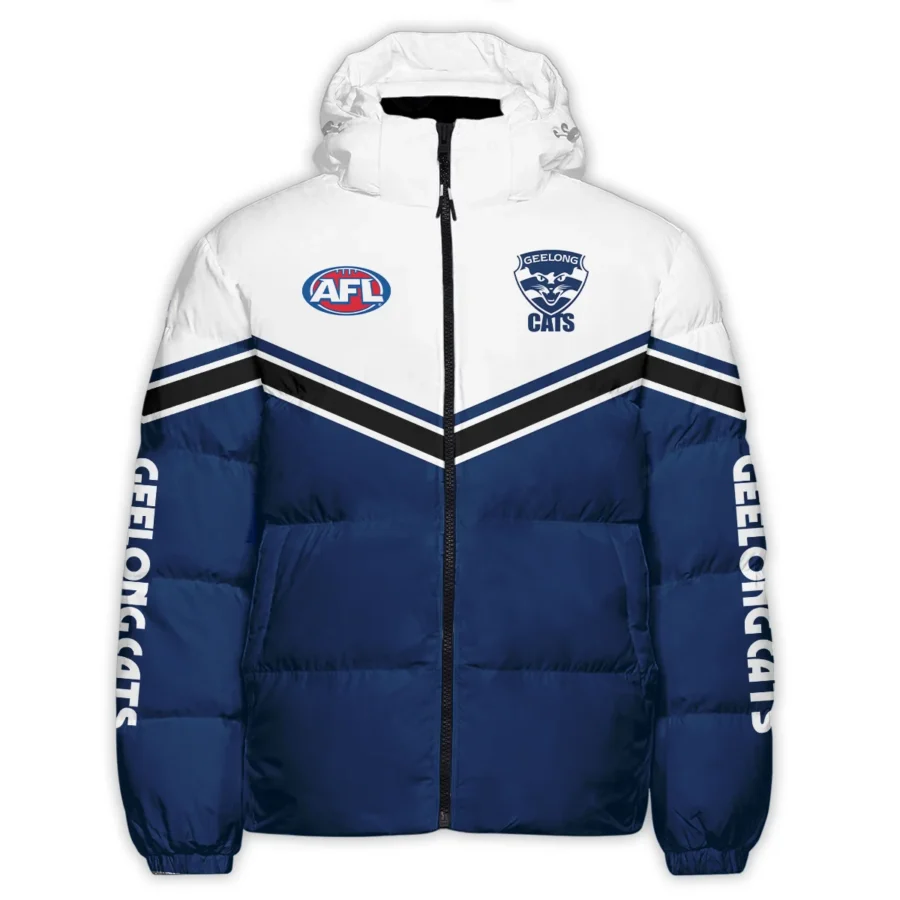 Geelong Cats Australian Football League Exclusive Logo Down & Puffer Jackets All Over Prints HOAFL240525DPJ01GEEL - Image 2