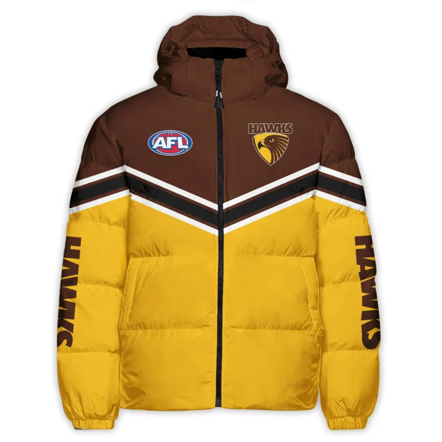 Hawthorn Hawks Australian Football League Exclusive Logo Down & Puffer Jackets All Over Prints HOAFL240525DPJ01HAW - Image 2