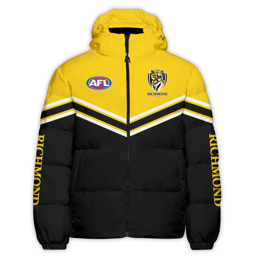 Richmond Tigers Australian Football League Exclusive Logo Down & Puffer Jackets All Over Prints HOAFL240525DPJ01RICH - Image 2
