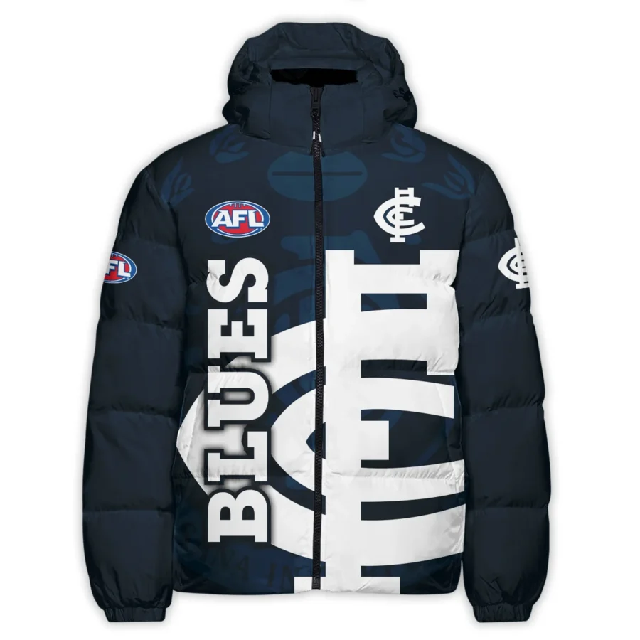 Carlton Blues Australian Football League Exclusive Logo Down & Puffer Jackets All Over Prints HOVA260525AFL13CARL - Image 2