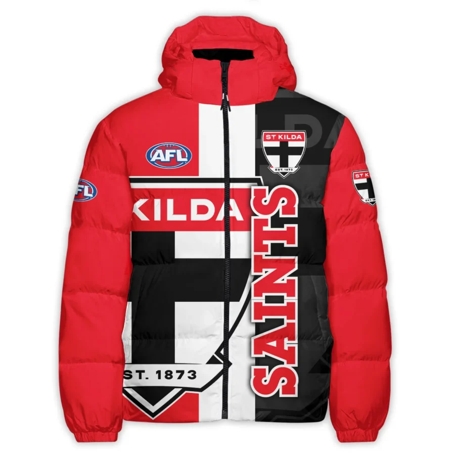 St Kilda Saints Australian Football League Exclusive Logo Down & Puffer Jackets All Over Prints HOVA260525AFL13STK - Image 2