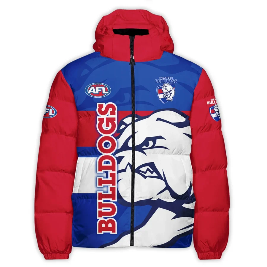 Western Bulldogs Australian Football League Exclusive Logo Down & Puffer Jackets All Over Prints HOVA260525AFL13WB - Image 2