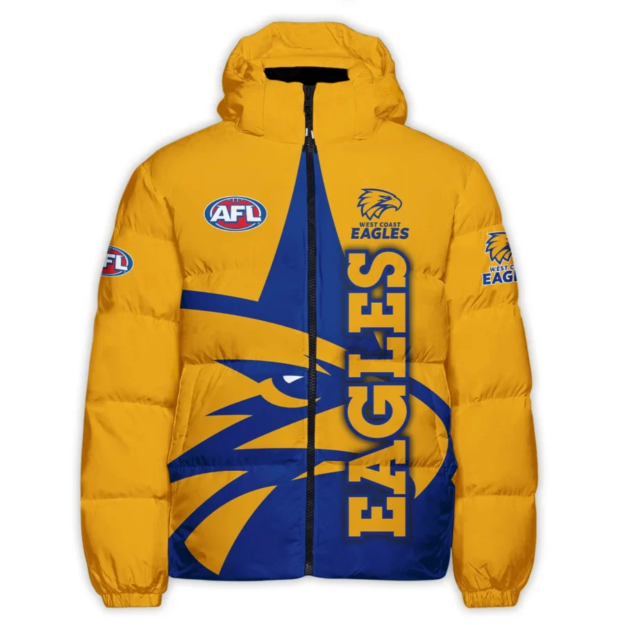 West Coast Eagles Australian Football League Exclusive Logo Down & Puffer Jackets All Over Prints HOVA260525AFL13WCE - Image 2