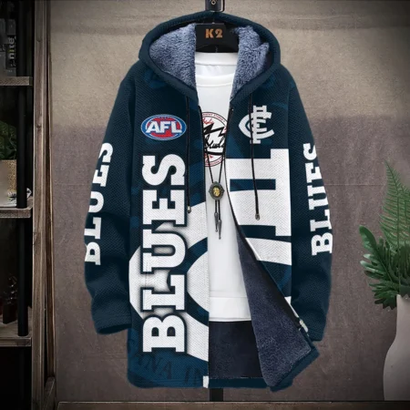 Carlton Blues Australian Football League Exclusive Logo Fleece Windbreaker HOAFL130525FW01CARL