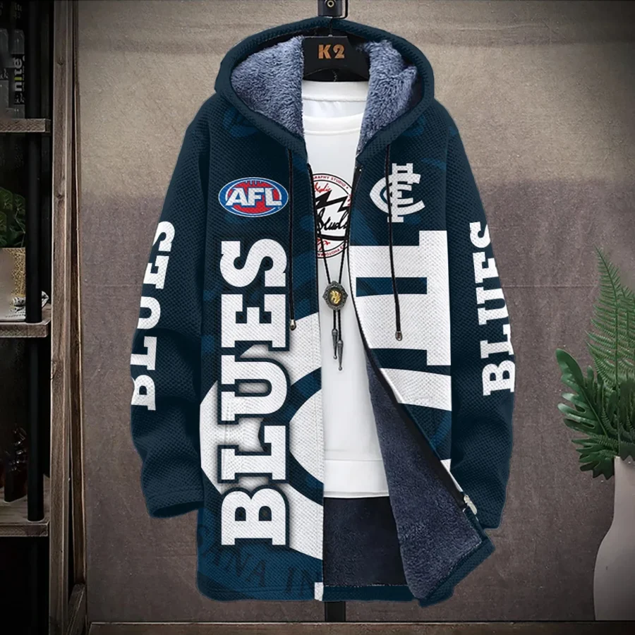 Carlton Blues Australian Football League Exclusive Logo Fleece Windbreaker HOAFL130525FW01CARL