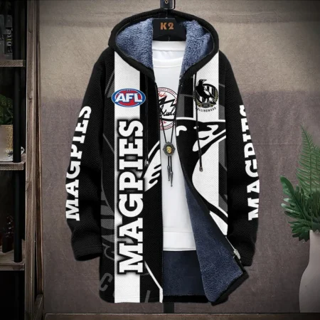 Collingwood Magpies Australian Football League Exclusive Logo Fleece Windbreaker HOAFL130525FW01COLL