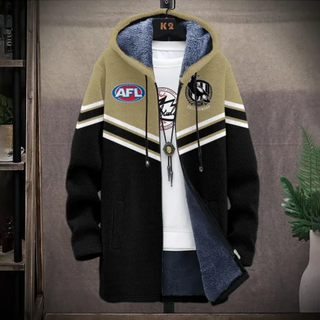 Collingwood Magpies Australian Football League Exclusive Logo Fleece Windbreaker HOAFL240525FW01COLL