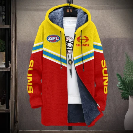 Gold Coast SUNS Australian Football League Exclusive Logo Fleece Windbreaker HOAFL240525FW01GCFC