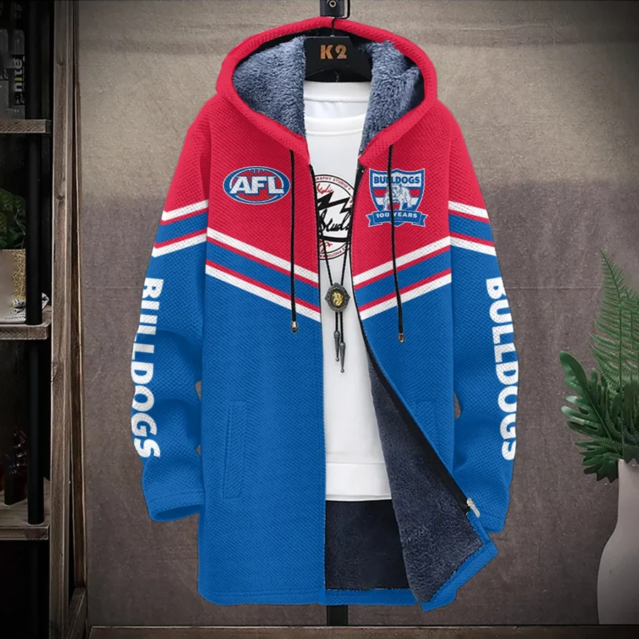 Western Bulldogs Australian Football League Exclusive Logo Fleece Windbreaker HOAFL240525FW01WB