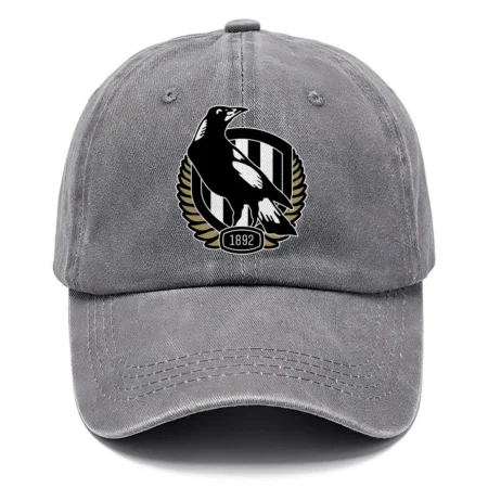 Collingwood Magpies AFL Exclusive Logo Washed Cotton Baseball Cap - Printed With Box HOAFL100525BC01COLL