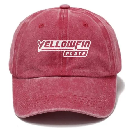 Yellowfin Plate Fishing AU Exclusive Logo Washed Cotton Baseball Cap - Printed With Box HOFS070525AU1YPB