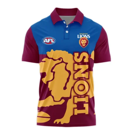 Brisbane Lions Australian Football League Exclusive Logo Polo Shirt HOAFL130525A02BLPL