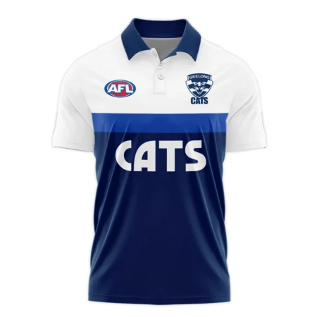 Geelong Cats Australian Football League Exclusive Logo Polo Shirt HOAFL140525A01GEELPL