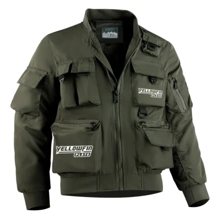 Yellowfin Plate Fishing AU Exclusive Logo Tactical Cargo Jacket HOFS150525A01YPB