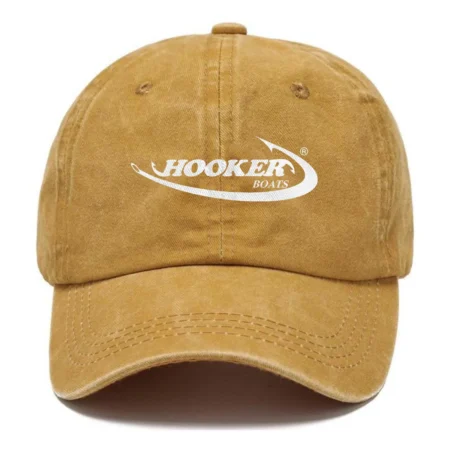 Hooker Boats Fishing AU Exclusive Logo Washed Cotton Baseball Cap - Printed With Box HOFS070525AU1HOO