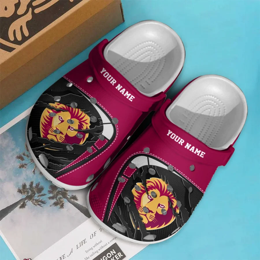 Brisbane Lions Australian Football League Exclusive Logo Crocs HOVA210525AFL07BL - Image 3