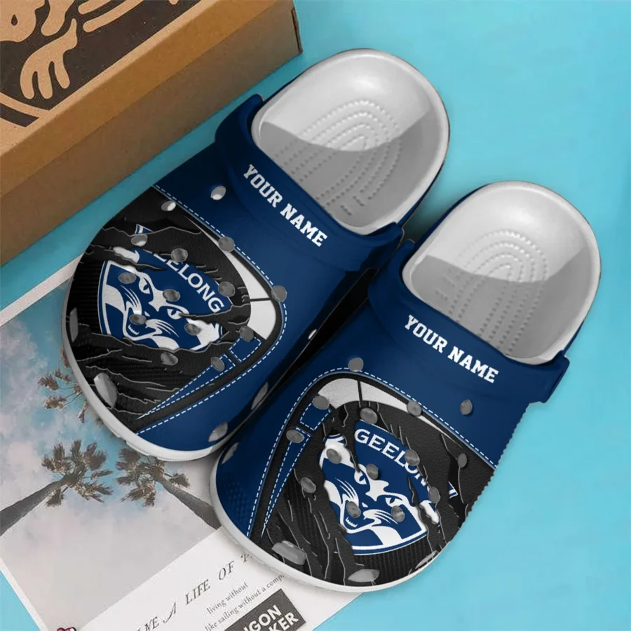 Geelong Cats Australian Football League Exclusive Logo Crocs HOVA210525AFL07GEEL - Image 3