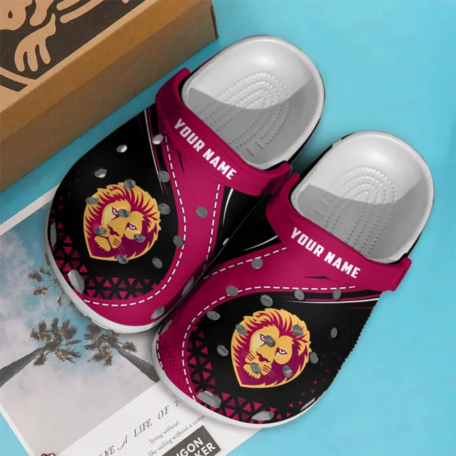 Brisbane Lions Australian Football League Exclusive Logo Crocs HOVA210525AFL08BL - Image 3