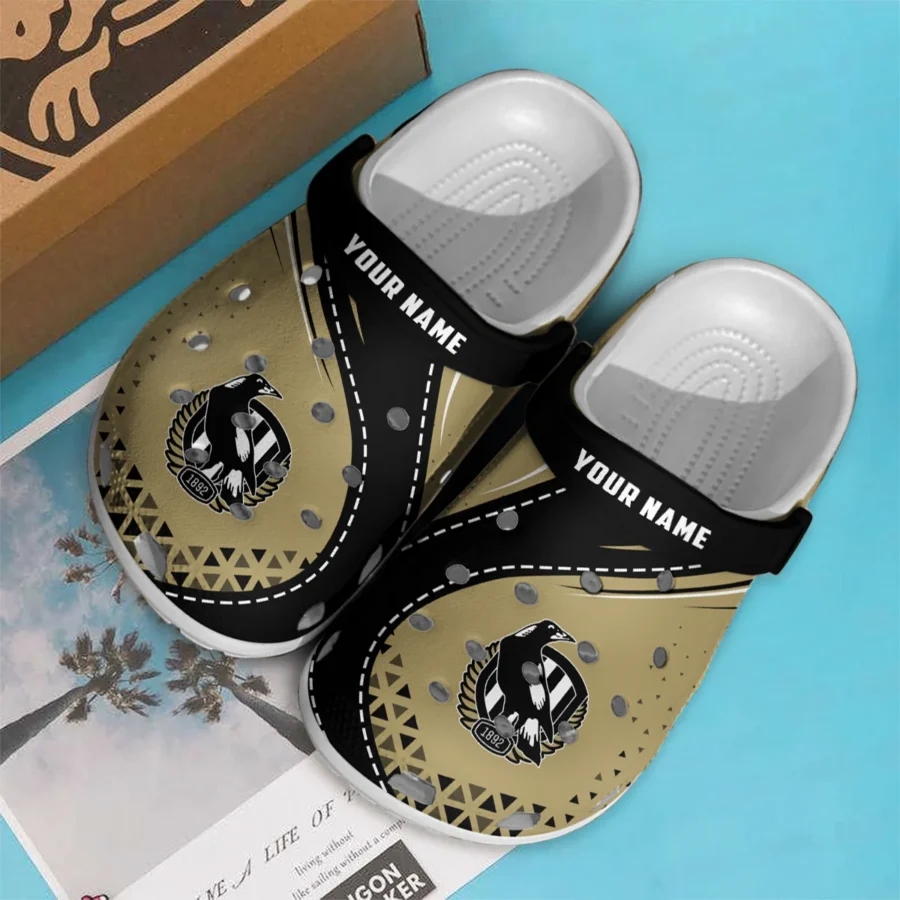 Collingwood Magpies Australian Football League Exclusive Logo Crocs HOVA210525AFL08COLL - Image 3