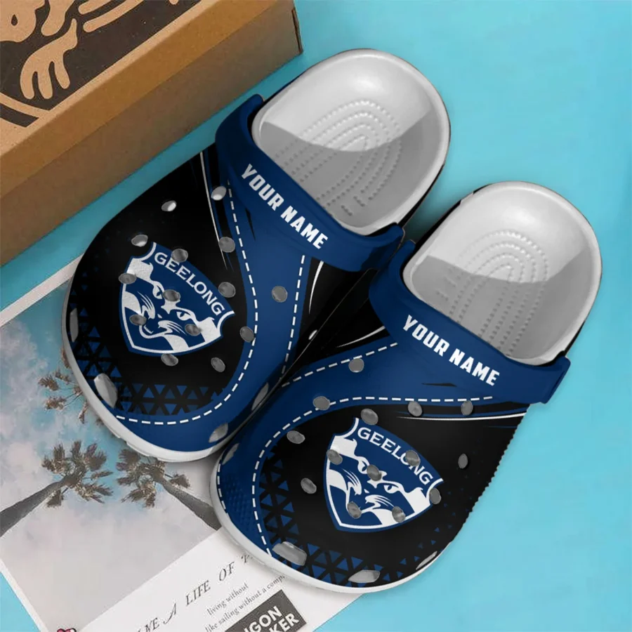 Geelong Cats Australian Football League Exclusive Logo Crocs HOVA210525AFL08GEEL - Image 3