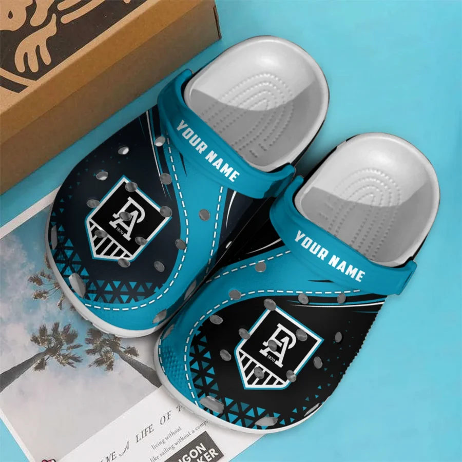 Port Adelaide Power Australian Football League Exclusive Logo Crocs HOVA210525AFL08PORT - Image 3