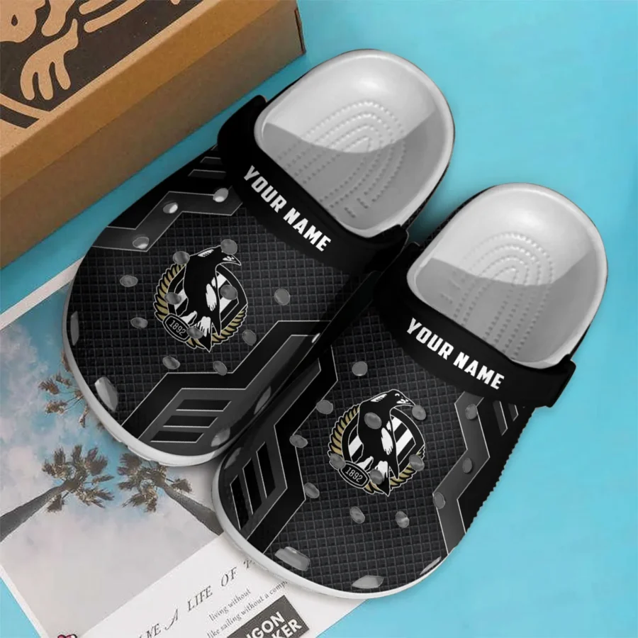 Collingwood Magpies Australian Football League Exclusive Logo Crocs HOVA210525AFL09COLL - Image 3