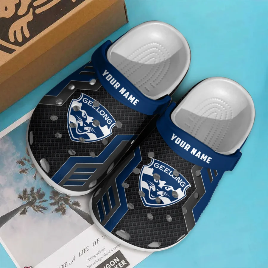 Geelong Cats Australian Football League Exclusive Logo Crocs HOVA210525AFL09GEEL - Image 3