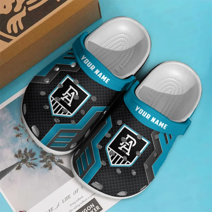 Port Adelaide Power Australian Football League Exclusive Logo Crocs HOVA210525AFL09PORT - Image 3