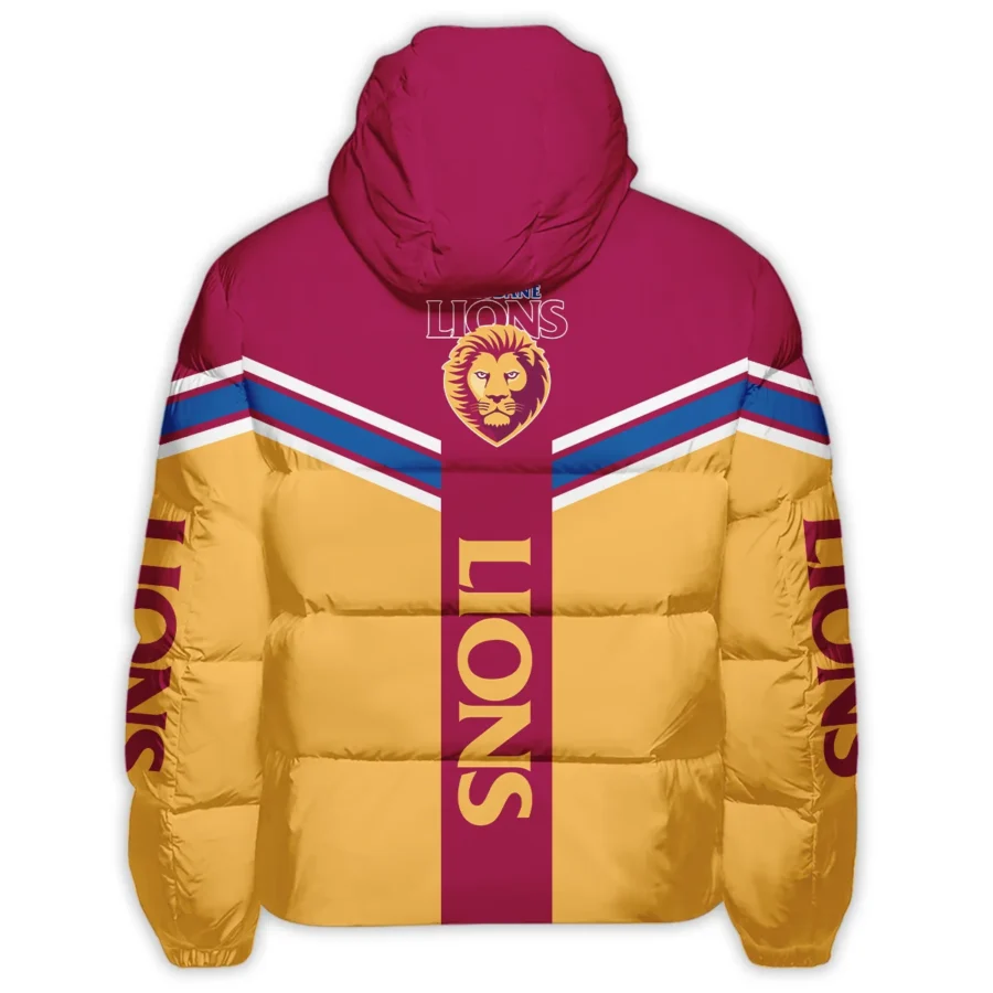 Brisbane Lions Australian Football League Exclusive Logo Down & Puffer Jackets All Over Prints HOAFL240525DPJ01BL - Image 3