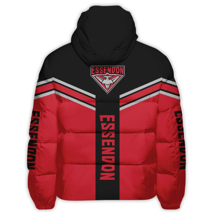 Essendon Bombers Australian Football League Exclusive Logo Down & Puffer Jackets All Over Prints HOAFL240525DPJ01ESS - Image 3